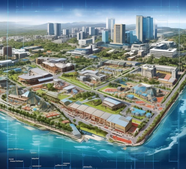南澳岛商贸城项目简介图，融合地方特色与现代商业的规划蓝图